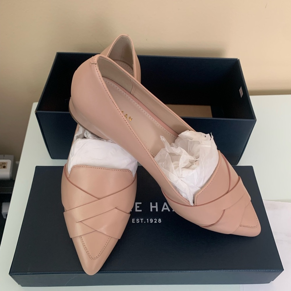 Cole Haan Camila Leather Skimmer Flats (New)